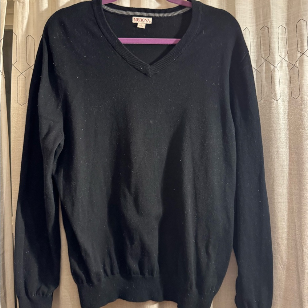 Merona Men's Classic Black V-Neck Sweater